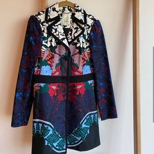 Anthropologie Elevenses Coat Floral